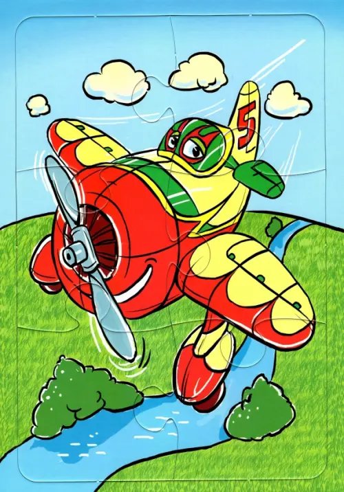 Пазлы 6 эл. Пазл 6 эл. Самолет