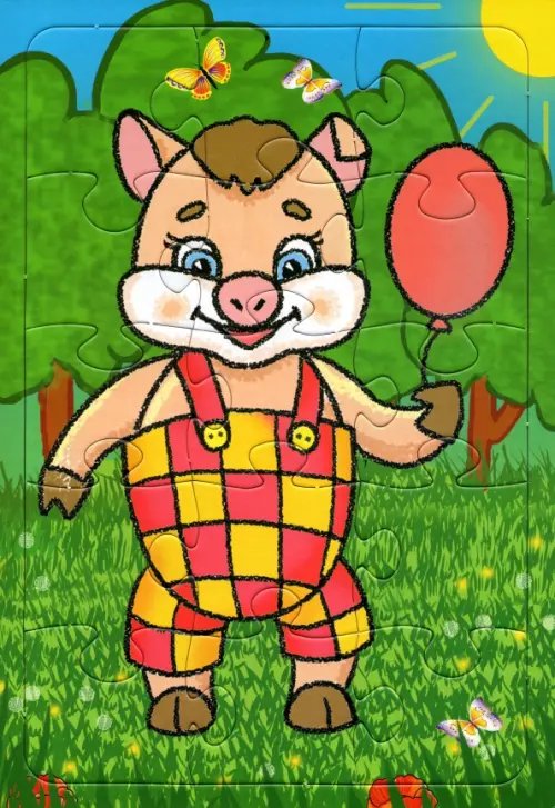 Пазл Поросенок, 15 элементов