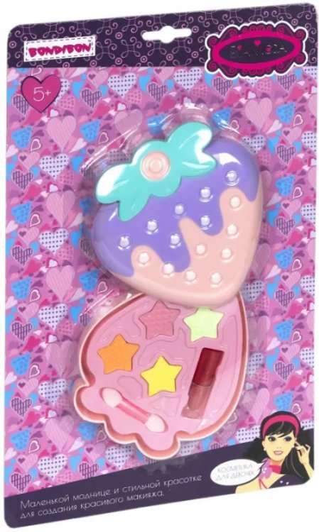 Косметика EvaModa для девочек Набор детской декор.косметики косметичка-Клубничка