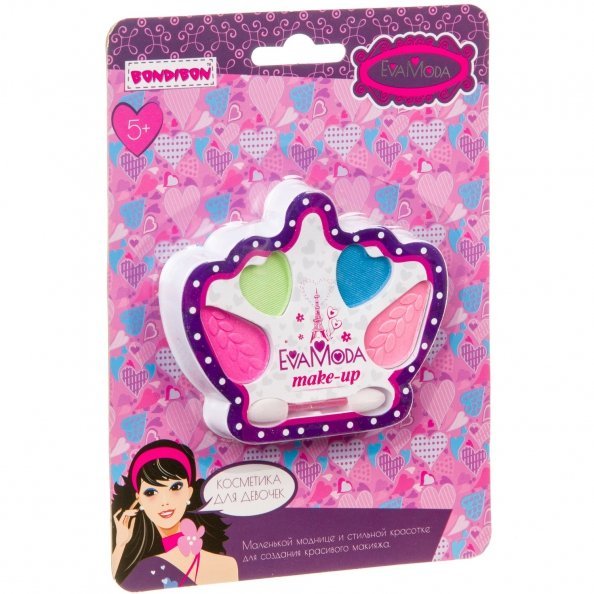 Косметика EvaModa для девочек Набор детск. декор.косметик.Корона с теням.для век