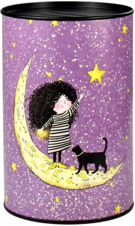 Копилка металлическая Девочка на луне Копилка металлическая Девочка на луне