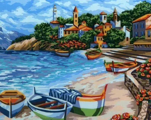 Рисование по номерам на холсте "Русская живопись" Рисование по номерам. Солнечный берег