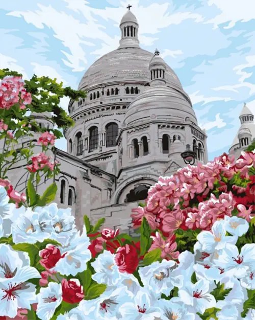 Рисование по номерам на холсте "Русская живопись" Рисование по номерам. Базилика Сакре-Кёр