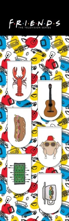 Вселенная Friends/Друзья Магнитные закладки. Friends 6 закладок полукруглых