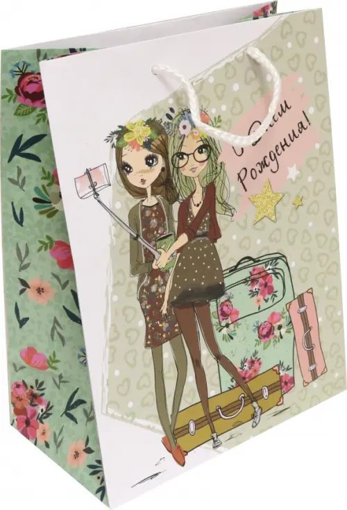 Бумажные пакеты Пакет бумажный (17.8х22.9х9.8см) Подружки (81246)