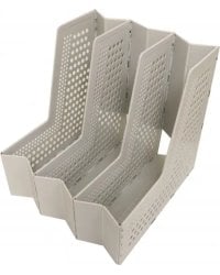 Лоток вертикальный, складной, А4, серый 79005