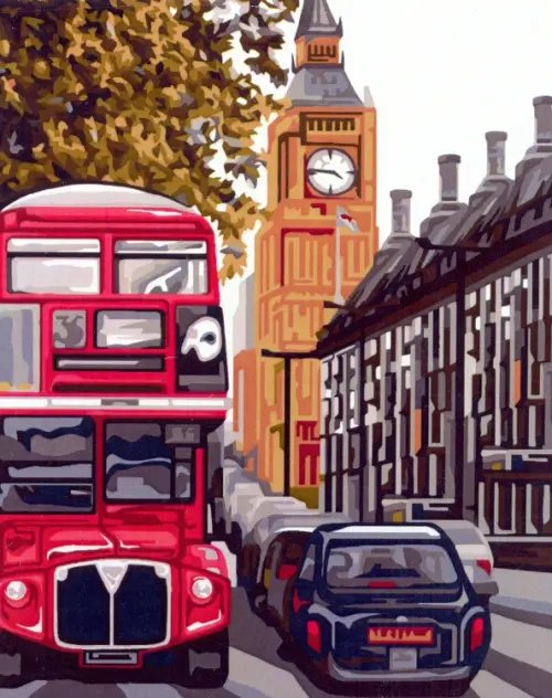 Рисуем вместе Картина по номерам на холсте с подрамником. Лондон