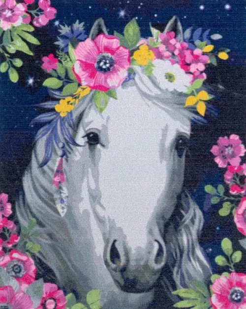 Рисуем вместе Картина по номерам на холсте с подрамником. Лошадь