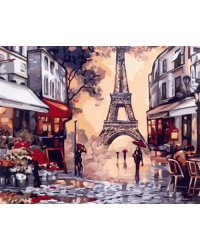 Картина по номерам на холсте с подрамником. Осенний Париж