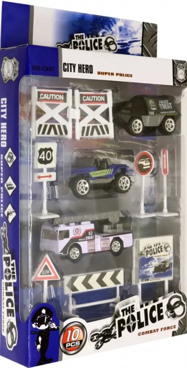 Набор полицейской техники 10шт.,89700/А85853 Набор полицейской техники 10шт.,89700/А85853