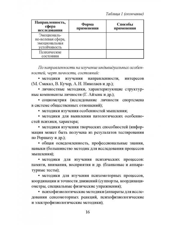 Психодиагностические методики в спортивной деятельности