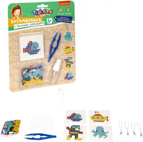 Творчество с Буки Аквамозаика с бусинами-цилиндрами. Подводное путешествие