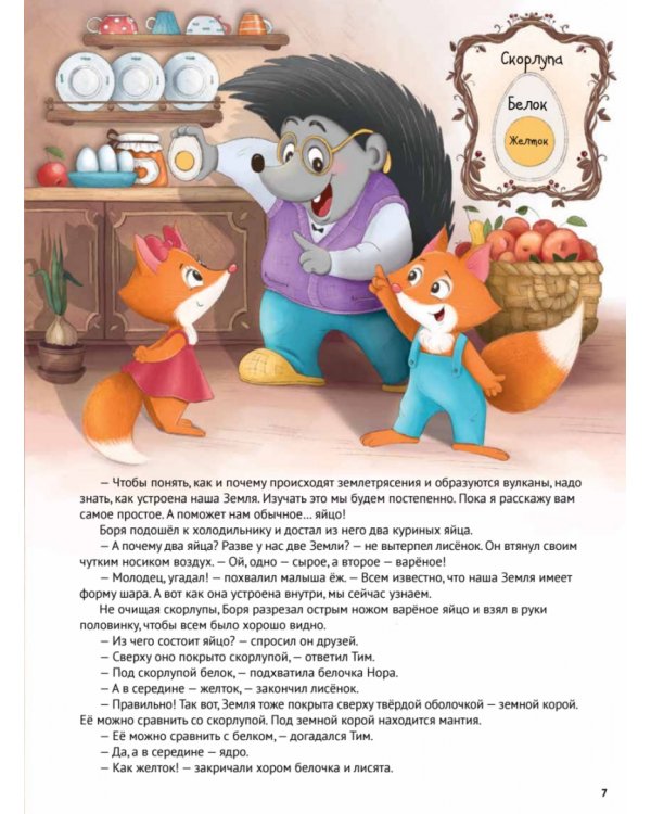 Любопытный енотик Тим! Почему Земля круглая, внутри горячая, а снаружи неровная? Книжка подготовишки