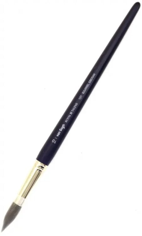 Кисть для акварели VanGogh 121, №10, белка сибирская, круглая Кисть для акварели VanGogh 121, №10, белка сибирская, круглая