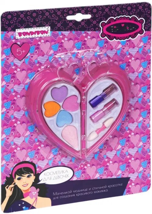 Косметика EvaModa для девочек Набор детской декоративной косметики Eva Moda. Сердце