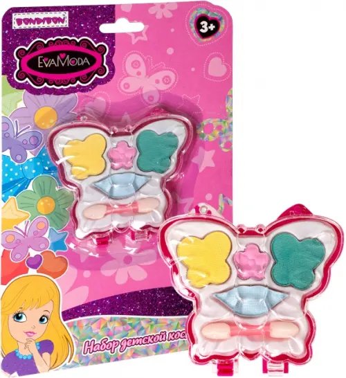 Косметика EvaModa для девочек Набор детской декоративной косметики Eva Moda. Тени для век