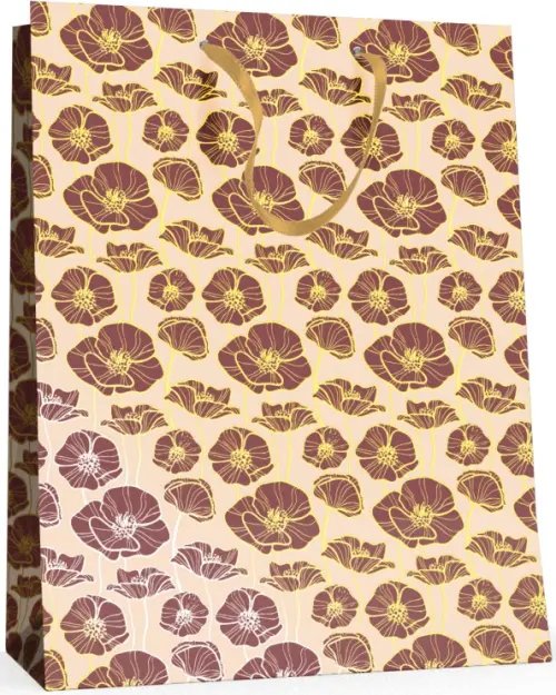 Пакет подарочный вертикальный Маки, 26х32 см Пакет подарочный вертикальный Маки, 26х32 см