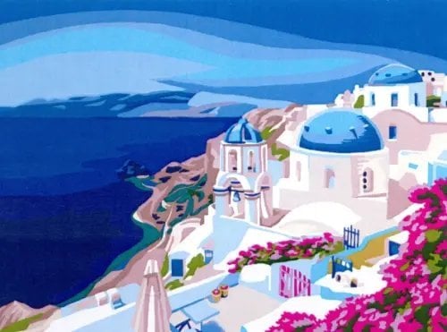 Рисуем вместе Картина по номерам на холсте с подрамником. Греция