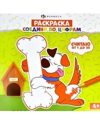 Раскраска. Соедини по цифрам. Считаю от 1 до 20