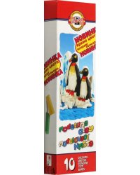 Пластилин Penguin, 10 цветов, со стеками