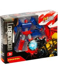 Трансформер 2 в 1. Робот и пистолет с проектором, синий