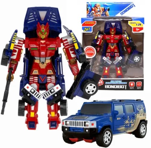 Трансформер 2 в 1. Робот-автомобиль джип, красный