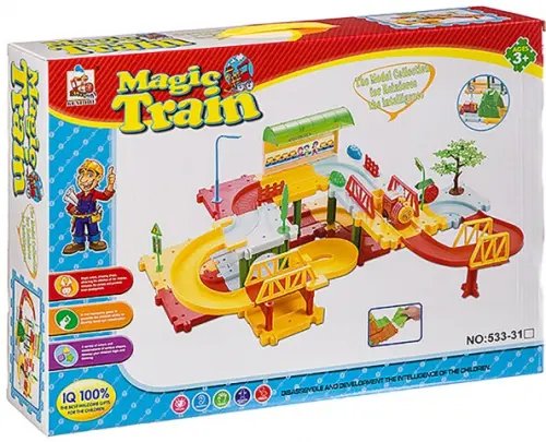 Набор игровой. Волшебный поезд, 47 деталей
