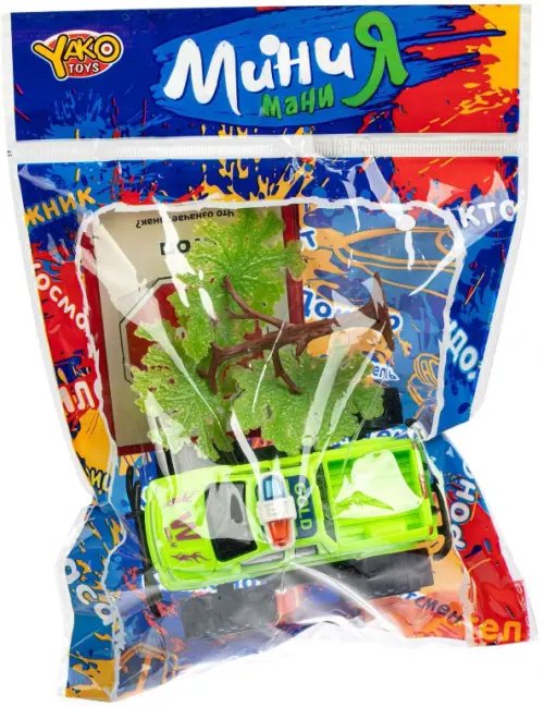 Набор игровой Дорожное движение. Машинка, дерево + 6 карточек Набор игровой Дорожное движение. Машинка, дерево + 6 карточек