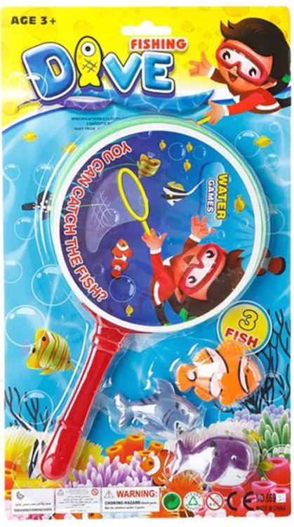 Игровой набор. Рыболовный сачок и рыбки