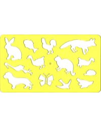 Шаблон для рисования желтый. Животные