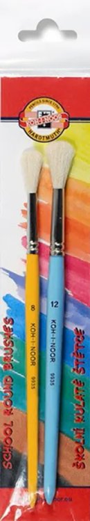 Кисти Набор круглых кистей, коза №8, 12