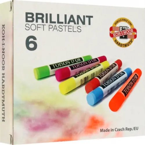 Пастель Пастель сухая флуоресцентная мягкая Toison d`Or 8571, 6 цветов