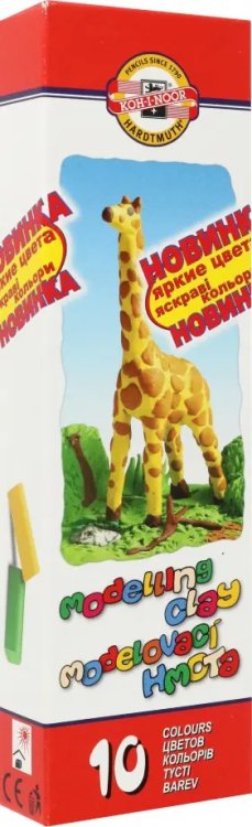 Пластилин 4-10 цветов Пластилин. Giraffe, 10 цветов