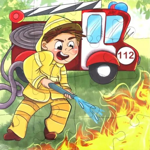 Пазл-16 деревянный "Пожарный" Пазл-16 деревянный "Пожарный"