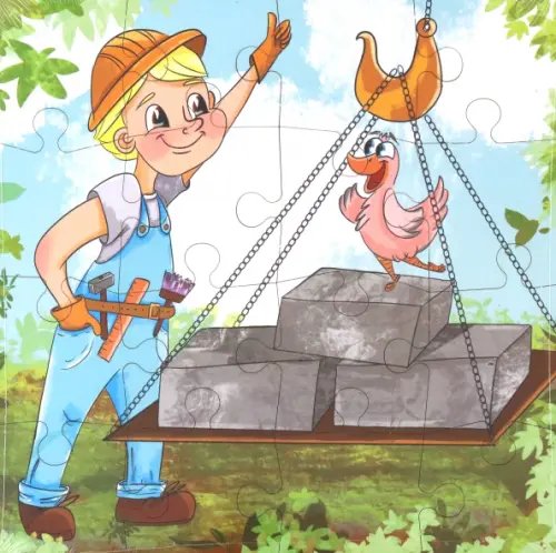 Пазл-16 деревянный "Строитель" Пазл-16 деревянный "Строитель"