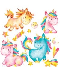 Декоративные наклейки. Единорожки