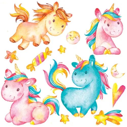 Декоративные наклейки Декоративные наклейки. Единорожки