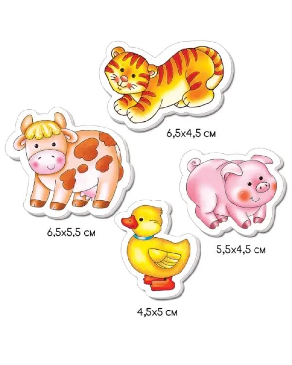 Игры на магнитах. Большой набор животных
