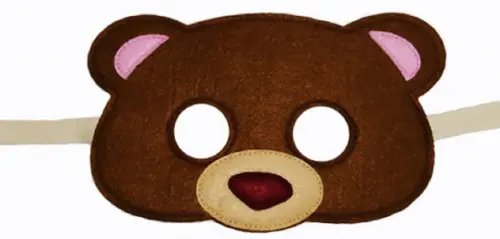 Маска из фетра. Медведь Маска из фетра. Медведь