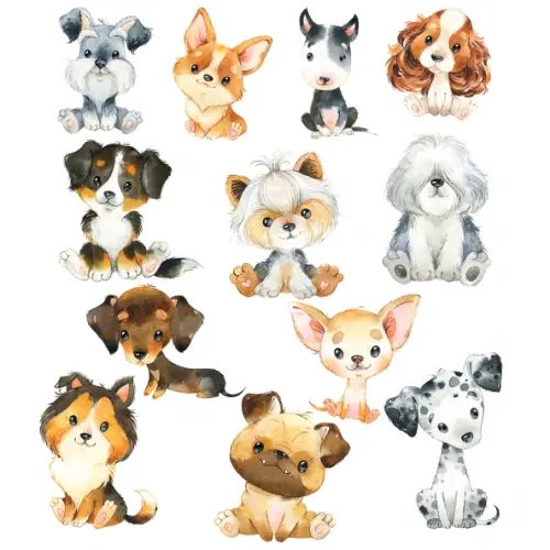 Декоративные наклейки Декоративные наклейки. Щенки