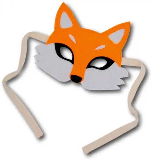 Маска фетровая. Лисичка Маска фетровая. Лисичка