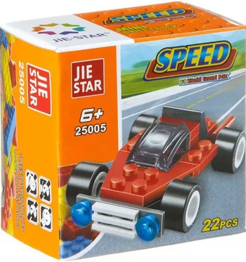 Конструктор Гоночная машина, 22 детали