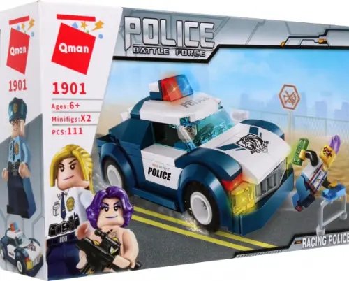 Конструктор Police, 111 деталей, 2 фигурки