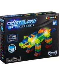 Конструктор светящийся 6 в 1. Динозавр, 101 деталь