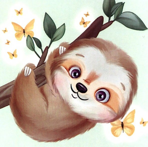 Алмазная мозаика. Ленивец Леня Алмазная мозаика. Ленивец Леня