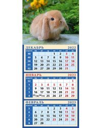 Календарь на 2023 год. Год кролика. Симпатичный малыш