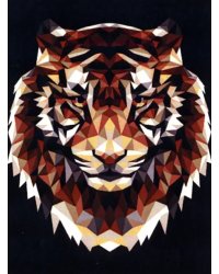 Алмазная мозаика. Тигр полигональный