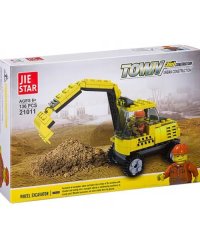 Конструктор Jie Star. Экскаватор, 136 деталей