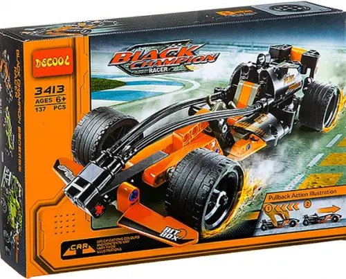 Конструктор Decool. Гоночная машина. Чёрный чемпион Конструктор Decool. Гоночная машина. Чёрный чемпион