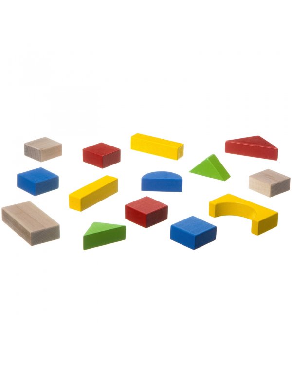 Деревянный конструктор. Кубики, 14 деталей